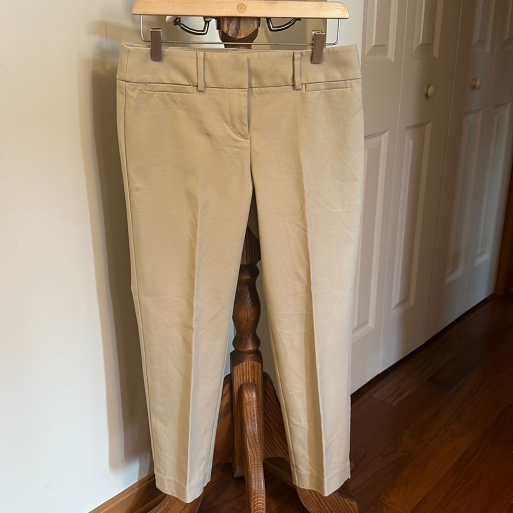 Loft Marisa khaki ankle pants